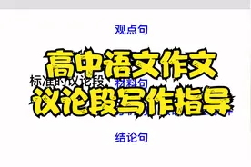 高中语文作文，议论文标准议论段写作指导，解决学生出现问题