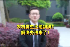 农村发生土地纠纷？解决办法来了！视频封面