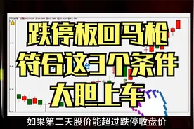 敢于下跌买票才是高手！跌停板回马枪，符合这3个条件，大胆上车视频封面