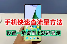 手机快速查流量方法，不用发短信或微信，设置一步桌面上就能显示