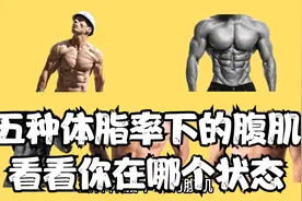 五种体脂率下的腹肌，看看你在哪个状态视频封面
