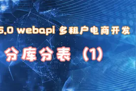 net6.0 webapi 多租户电商开发----分库分表(1)视频封面