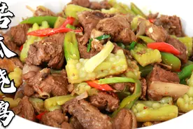 川菜经典“苦瓜烧鸭”，炒调料前多加一步，鸭肉更香，清热又好吃视频封面