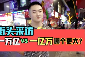 街头采访，你觉得一万亿和一亿万，到底谁更大？视频封面