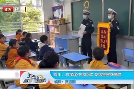 小学生放学途中拾取巨款，主动交给警察，民警登门表扬视频封面