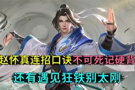 赵怀真基础连招，不可死记硬背，要根据局势，学会灵活运用视频封面