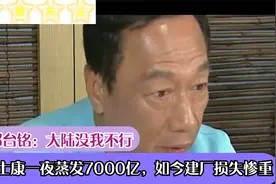 郭台铭：大陆没我不行，富士康一夜蒸发7000亿，如今建厂损失惨重视频封面