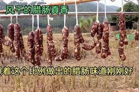 老奶奶做腊肠，看十斤猪肉放多少盐合适，照这样做出来不咸不淡视频封面