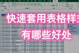 Excel 快速套用表格样式，和普通表相比有哪些好处？视频封面