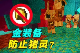 我的世界：金装备能防止猪灵？社长来测试，结果太惨