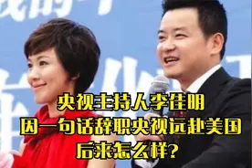 央视主持人李佳明，因一句话辞职央视远赴美国，后来怎么样？视频封面