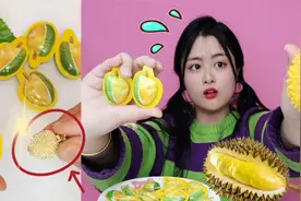 榴莲糖藏着“黄金榴莲”？一打开还能取出迷你果肉，拆50个有吗？视频封面