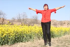 大山里的快乐40岁大姐跳《野花香》，舞步朴实好看，最简单的快乐视频封面