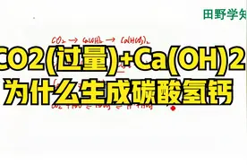 澄清石灰水通入过量二氧化碳，为什么生成碳酸氢钙？原理解释视频封面