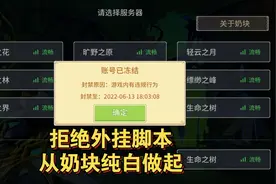 奶块纯白 拒绝外挂脚本 从我做起！