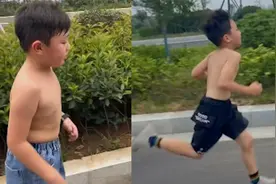 爸爸训练儿子坚持跑步1年瘦了6斤，3公里15分钟潜力简直无限大！视频封面