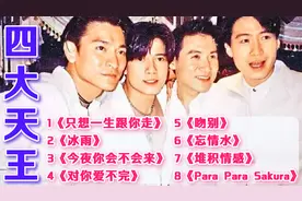 8首【四大天王】经典歌曲《冰雨》《吻别》《今夜你会不会来》等视频封面