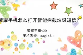 手机小技巧：荣耀手机怎么打开智能拦截垃圾短信？