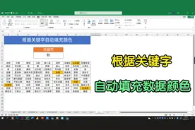 输入关键字，相关数据自动填充颜色，1个countif就能轻松解决视频封面