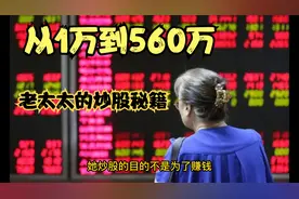 退休老太太炒股从1万到560万的成功秘籍，打败了大部分主力机构视频封面