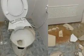 女生蹲马桶上厕所马桶炸裂 随后一幕令网友心疼又想笑视频封面