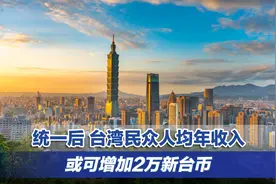 统一后，台湾民众人均年收入或可增加2万新台币视频封面