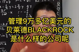 管理9万多亿美元的贝莱德BLACKROCK是什么样的公司呢视频封面