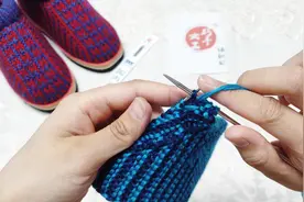 双色工字花毛线棉鞋，反面挑花细节处理，毛线编织花样大全，六视频封面
