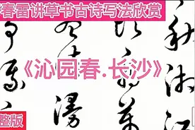 毛主席诗词《沁园春.长沙》，草书写法全文欣赏视频封面