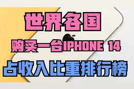 世界主要国家居民购买一台iphone14的花费占平均收入比重排行榜视频封面