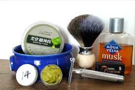 老式双刃安全剃须刀剃须教程，razorock剃须皂，黑DERBY刀片视频封面