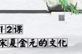 高中历史《中外历史纲要》上册第12课：辽宋夏金元的文化视频封面