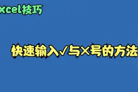 5种在Excel中输入√与×号的方法，可直接使用，学会一种就够了视频封面