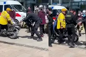 “你算什么东西！”杭州一医院保安暴力撕毁外卖员箱子，院方回应视频封面