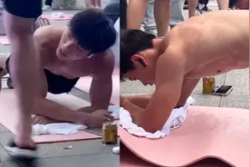 这谁看了不心动！体育学院办平板撑挑战赛，男生光膀子汗如雨下视频封面