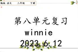 部编版语文三年级下册第八单元复习课件视频封面