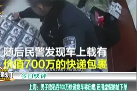 上海：男子欲私吞700万快递烧车称自燃 还用虚假地址下单视频封面