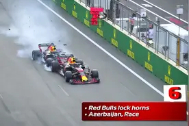F1事故时刻！红牛车队自家车辆相撞，出事故基本就车辆全部报废视频封面
