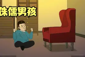 侏儒男孩对着商场的椅子做出奇怪行为视频封面