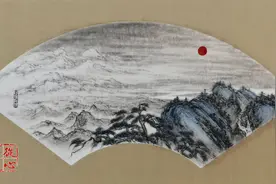 画一幅《江山如此多娇》扇面山水献礼中国共产党建党100周年之际视频封面