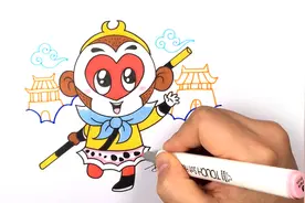 二分钟简笔画，教你画出大闹天宫的孙悟空视频封面
