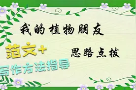 三年级作文不会写，这套技巧你必须知道！“赏我的植物朋友”样文视频封面