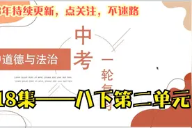 【中考一轮复习（18）】初中道德法治 八下第二单元（权利义务）视频封面