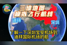模拟从深圳宝安机场飞往阿联酋迪拜，全程近5900公里，时间7小时视频封面