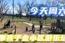 美国疫情严峻，孩子们憋坏了，周六我们带俩女儿去了小区的游乐场视频封面