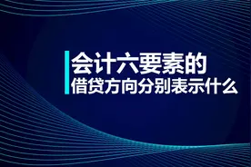 初级知识点：会计六要素的借贷方向分别表示什么？视频封面