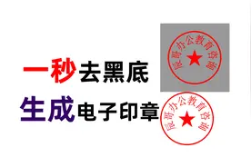 手机拍照的印章去黑底一键生成电子印章视频封面
