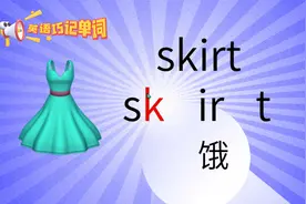 英语巧记单词，skirt 拼读训练视频封面