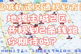 盐城轨道交通规划方案，地跨主城2区连接主城和工业区，你支持吗视频封面