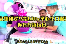 戴安娜和罗马给Kitty举办生日派对，还有有趣玩具.视频封面